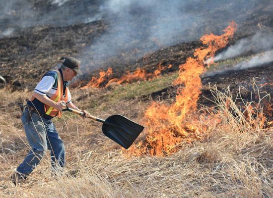 Residents battle wildfire in Souris MB